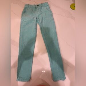 Bisby teal twiggy pants aqua velvet size 8